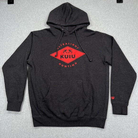KUIU Other - Kuiu Ultralight Hunting Hoodie Mens Medium M Charcoal Gray Pullover Drawstring